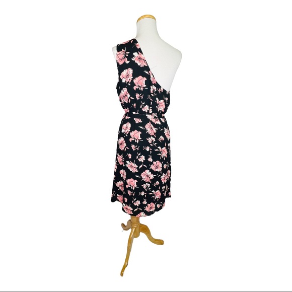 DR2 Daniel Rainn Nordstrom One Shoulder Dress A line Floral lightweight Sz M - Picture 6 of 13